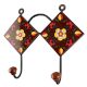 Dark Brown Flower Ceramic Tile Hook